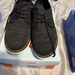 Cat & Jack Men's Black Textured Oxfords